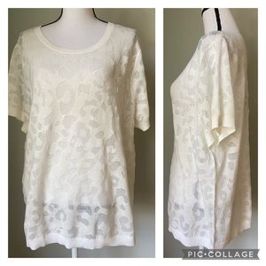 Ava & Viv sheer top size 1X